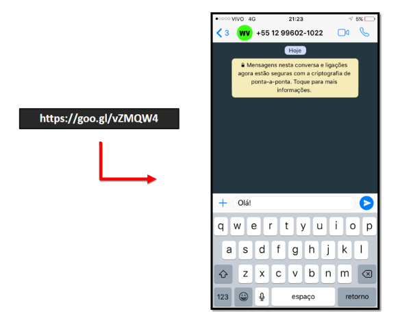 link direto para o número do WhatsApp